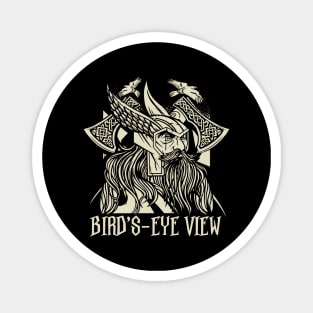 Odin, Huginn & Muninn - Viking Bird's-Eye View Magnet